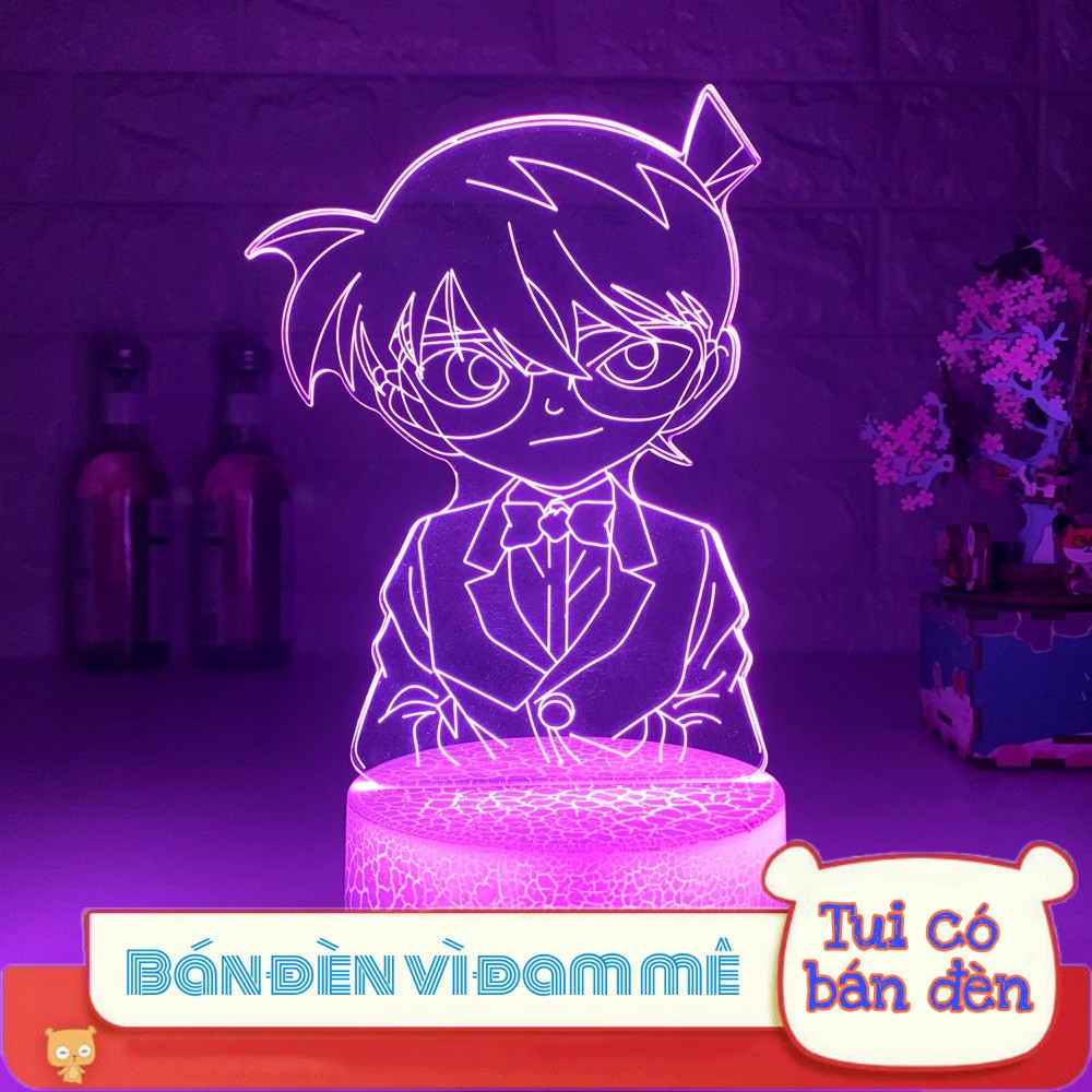 Đèn Led 3D USB Thám tử lừng danh Conan- Đèn trang trí mô hình nhân vật anime