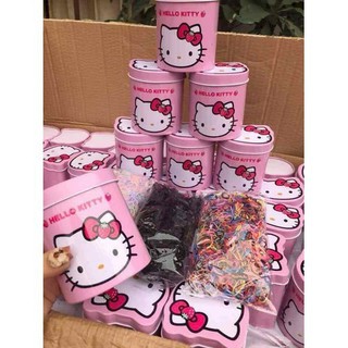 HỘP 2000 CHIẾC DÂY CHUN BUỘC TÓC HELLO KITTY DỄ THƯƠNG CHO BÉ