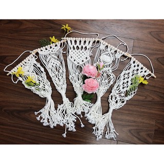 Mành macrame treo cây