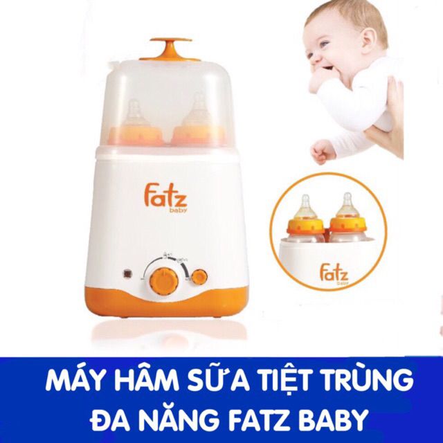 Sale sốc Máy hâm sữa và tiệt trùng 2 bình cổ rộng Fatz baby BH 1năm