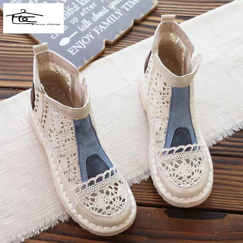 Giày Bốt Martin Đục Lỗ Kiểu Retro Thời Trang Mùa Hè Mới~2022 Cho Bạn Gái