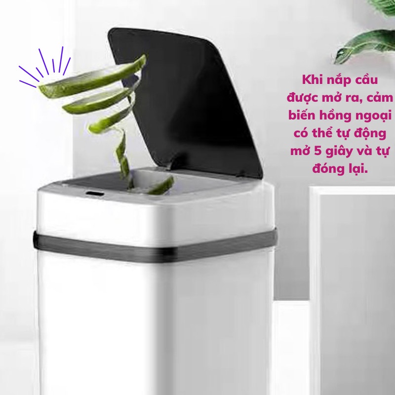 Thùng Rác Thông Minh, Thùng Rác Mini Cảm Ứng Tự Động Đóng Mở Nắp Cao Cấp Tiện Ích Sang Trọng PAPAA.HOME