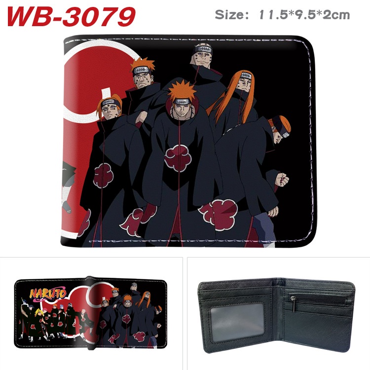 Ví Da PU Ngắn Gập In Hình Anime Naruto Merchandise Dành Cho Nam Nữ