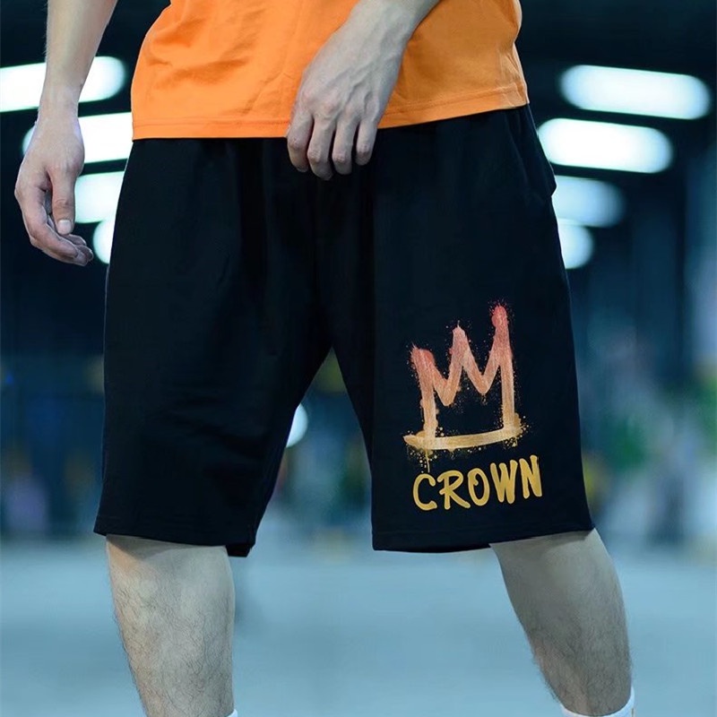 Quần Short Nam Dáng Rộng In Chữ Phong Cách Hip Hop Size M-8XL
