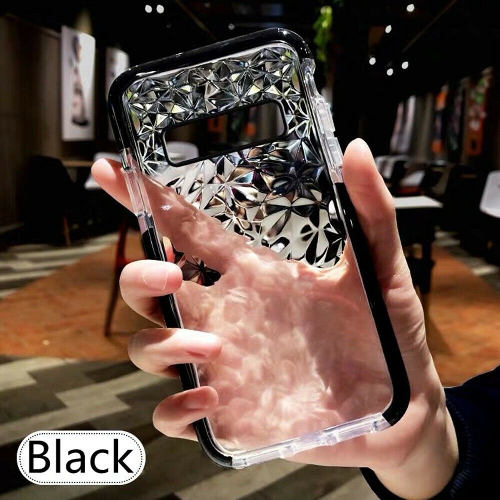 Ốp điện thoại TPU mềm kiểu vân kim cương cho Samsung S7 edge S8 S9 S10 Plus S8+ S9 Plus S 10e