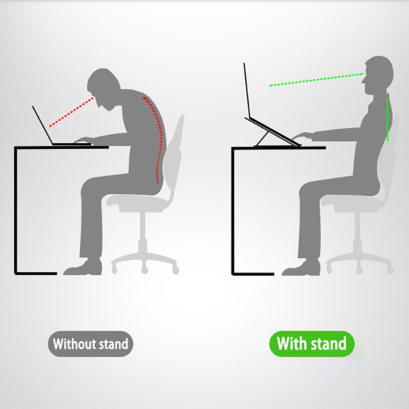 Giá đỡ máy tính xách tay bằng nhôm có thể điều chỉnh kèm quạt tản nhiệt gấp gọn | BigBuy360 - bigbuy360.vn