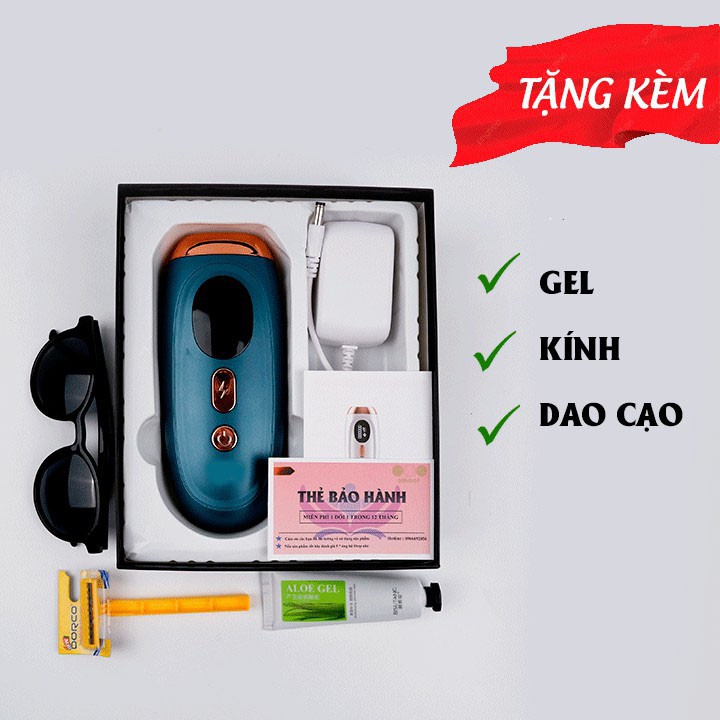 Máy triệt lông vĩnh viễn IPL kèm quà tặng triệt lông nhanh gọn không gây đau rát 990000 xung chuẩn spa