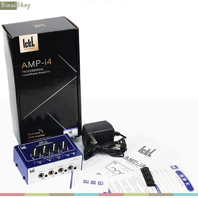 Bộ chia tai nghe chuyên nghiệp 4 cổng kèm Amplifier ICKB-AMP-I4