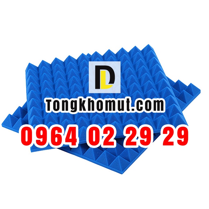 Mút gai, mút kim tự tháp chống cháy 50x50x5cm tiêu âm - cách âm tỉ trọng cao dùng cho phòng thu