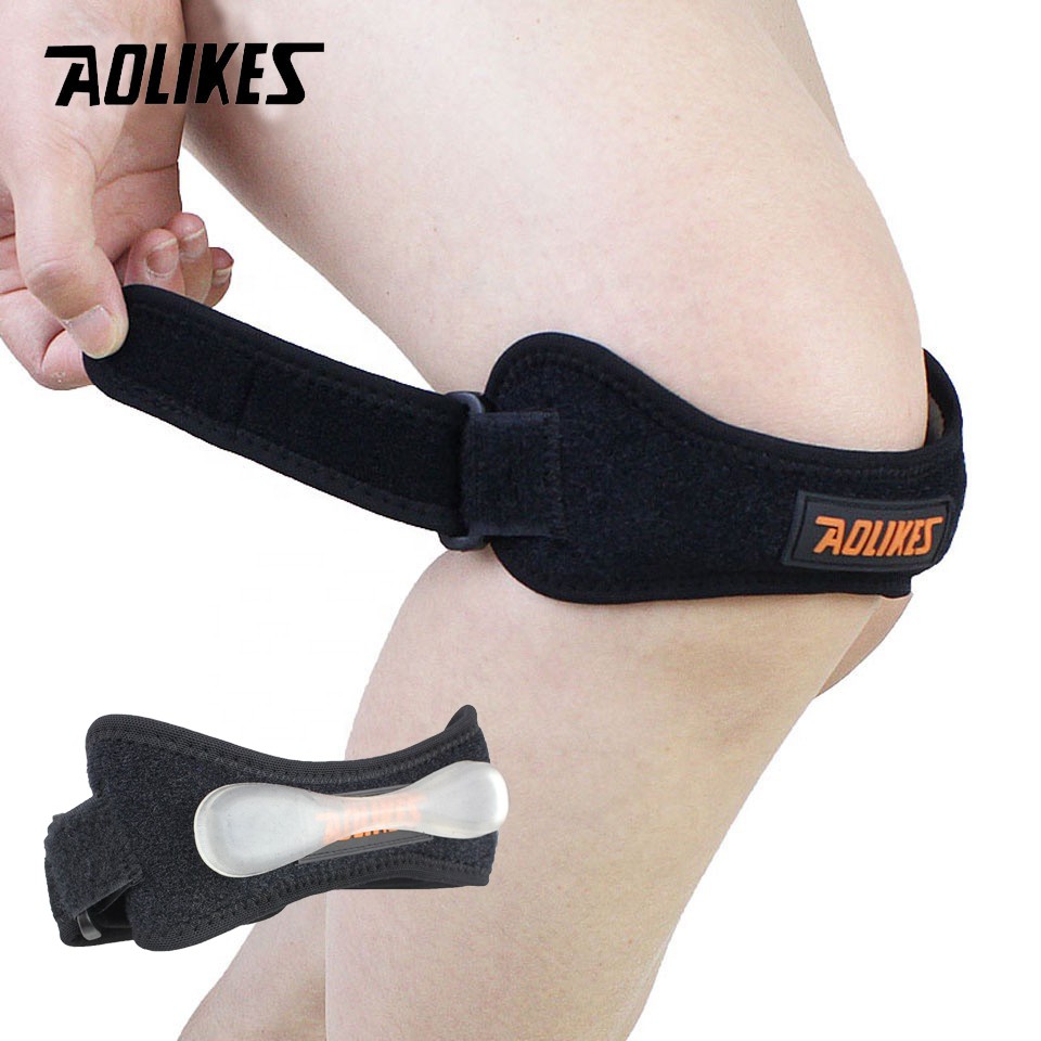 Bộ 2 đai bảo vệ đầu gối AOLIKES A-7918 đệm silicone hỗ trợ khớp xương bánh chè Magnetic Knee Support Belt