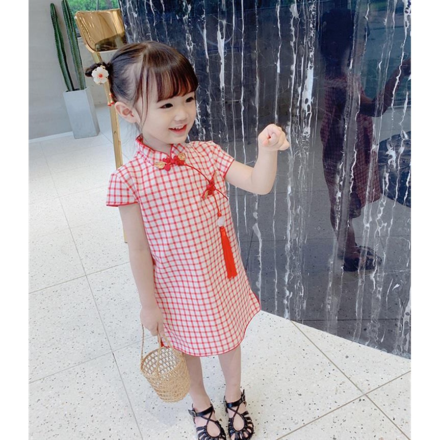 Váy Đầm Sườn Xám Cho Bé Gái ( 1 đến 5 tuổi)