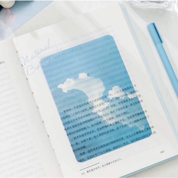 Book Mark Cloud trong suốt trang trí sổ tay cực xinh - Ong Mặt Bự