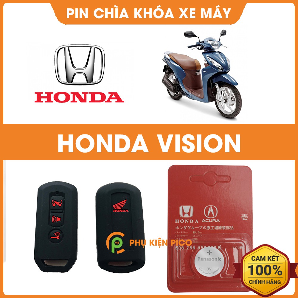 Pin chìa khóa xe máy Honda Vision chính hãng Honda sản xuất tại Indonesia 3V Panasonic