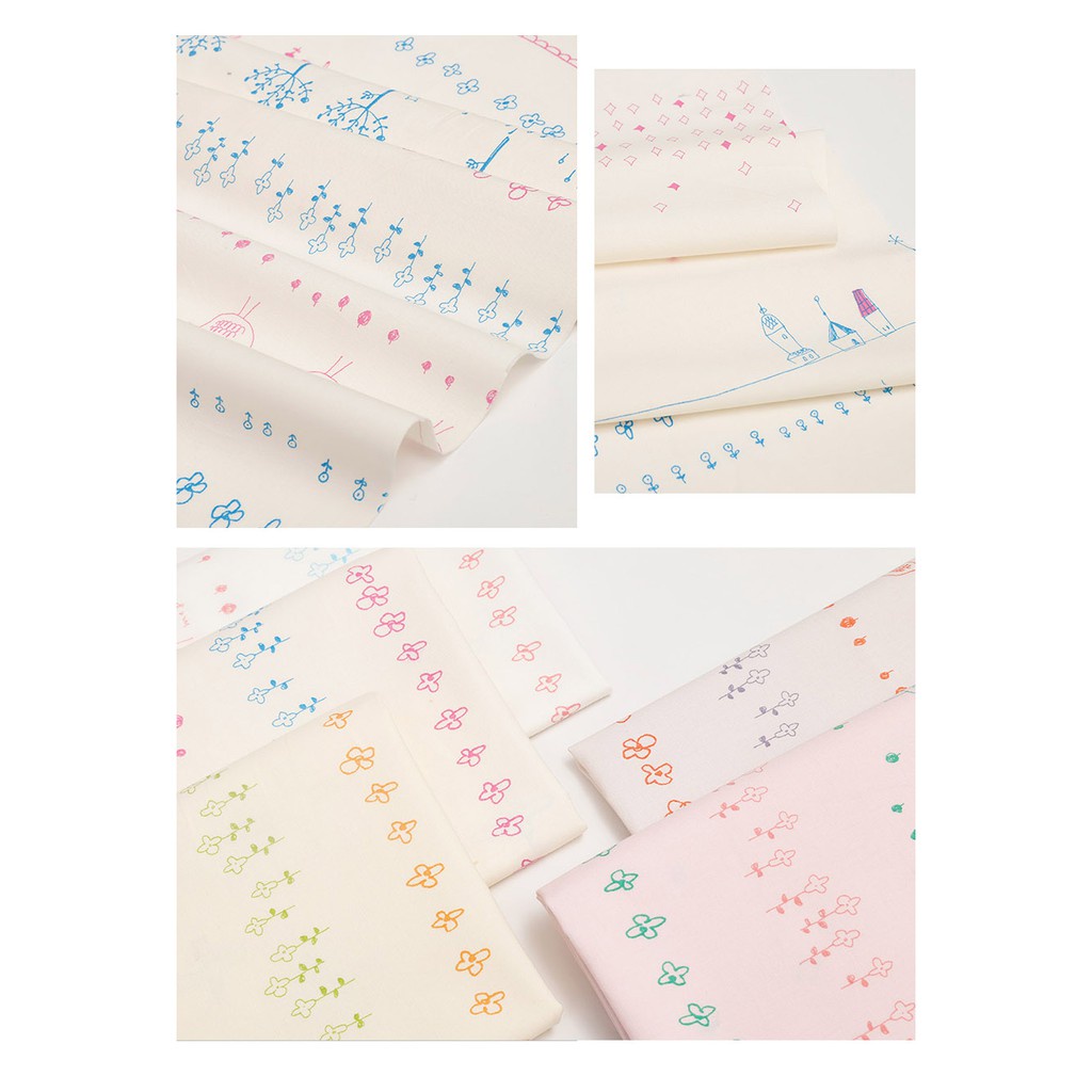 Vải cotton 100% tự nhiên🍒Chuanshui🍒khổ vải 110cm, VẼ TAY ĐÀN GÀ - vải đẹp handmade, quilt, may quần áo, túi, mũ cao cấp