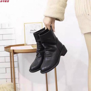 Bốt nhăn đế vuông sang chảnh-X25