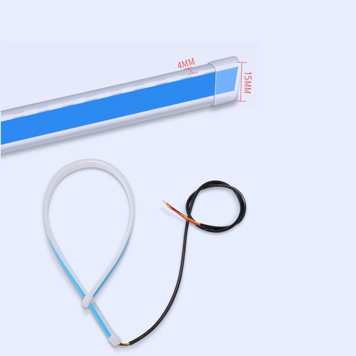 [ Freeship Xtra ] Bộ 2 Dây Đèn Led Mí Ô Tô Tích Hợp Xi Nhan Nháy Đuổi 30cm 45cm 60cm Silicon Chống Nước sasa