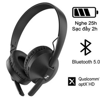 Tai nghe chụp tai không dây Sennheiser HD 250BT - Đen, 32mm Dynamic Driver, Bluetooth 5.0