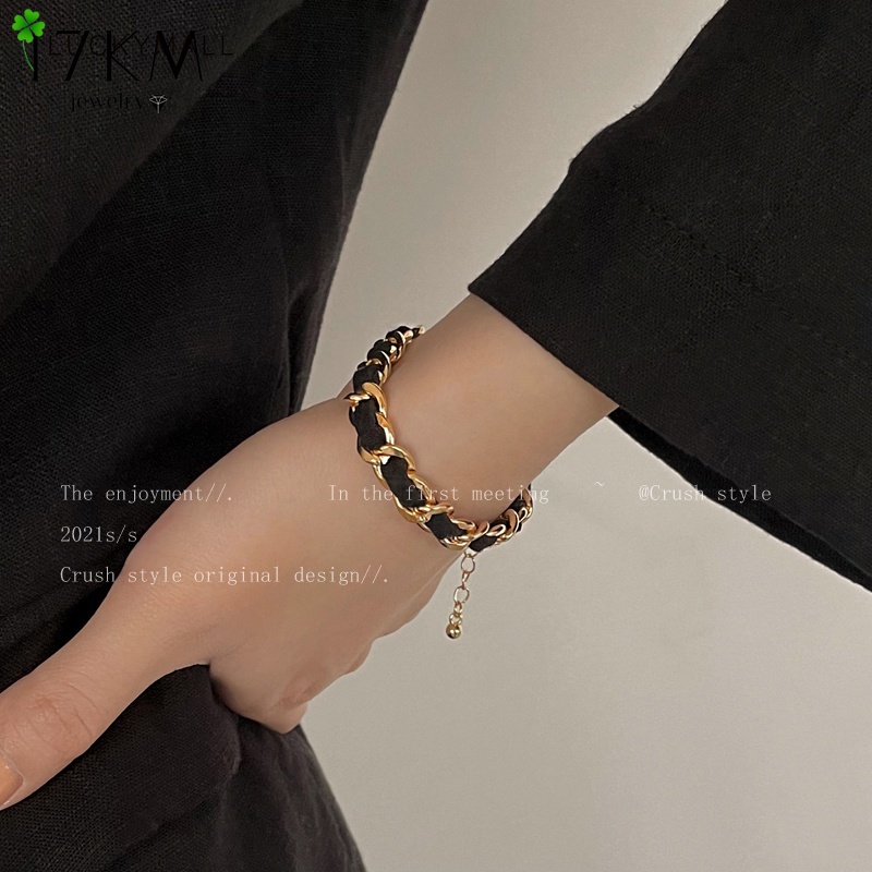 Vòng đeo tay Chuỗi chéo dệt retro mát mẻ vong tay Phụ kiện trang sức nữ