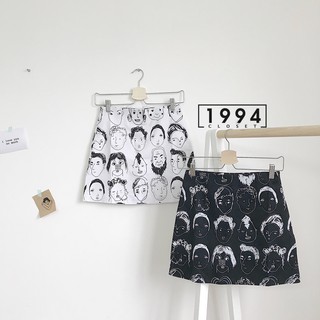 Chân váy chữ A mặt người SK33 1994closet