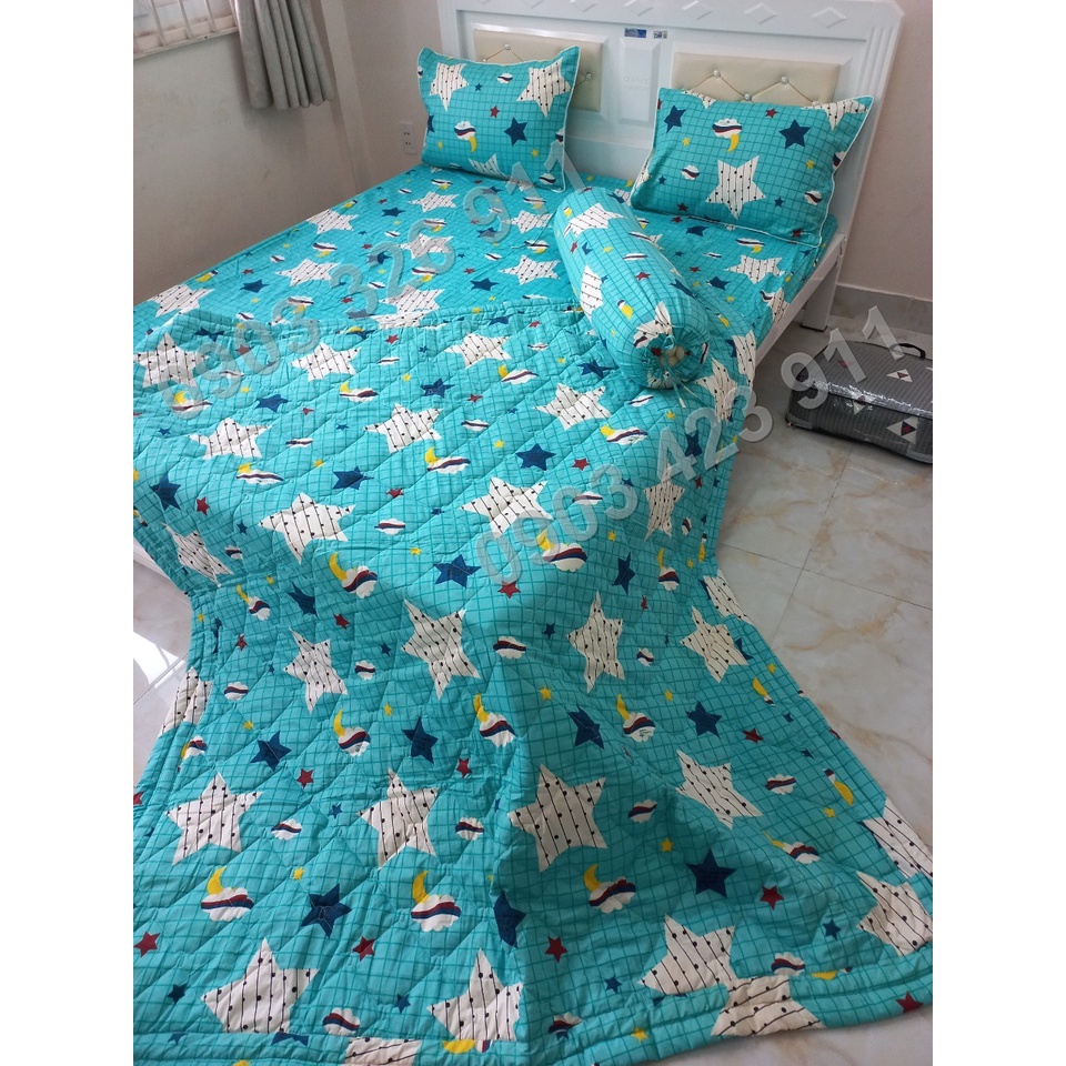 Bộ Drap Cotton Thắng Lợi Kèm Mền { CHUẨN LOGO}-siêu rẻ