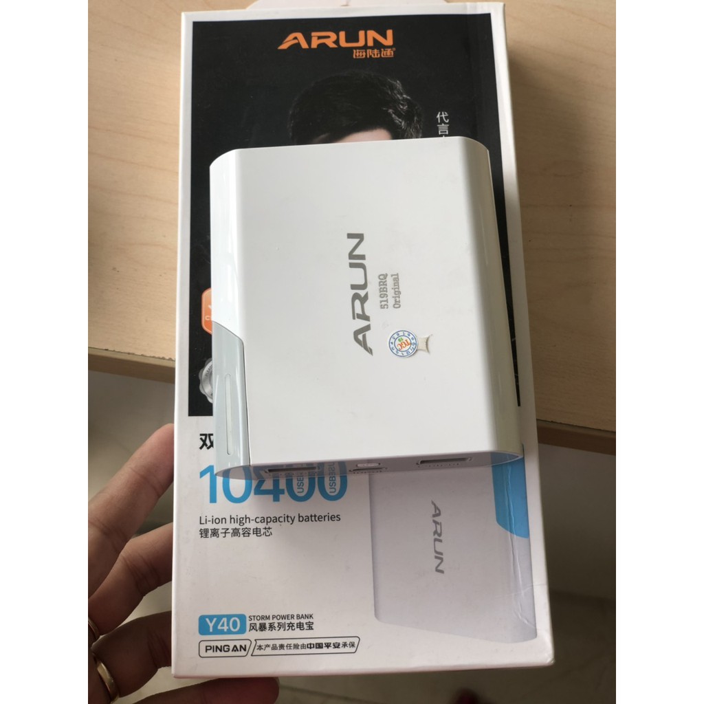 Sạc dự phòng Arun 8400mAh (Trắng) - Hàng Chính Hãng