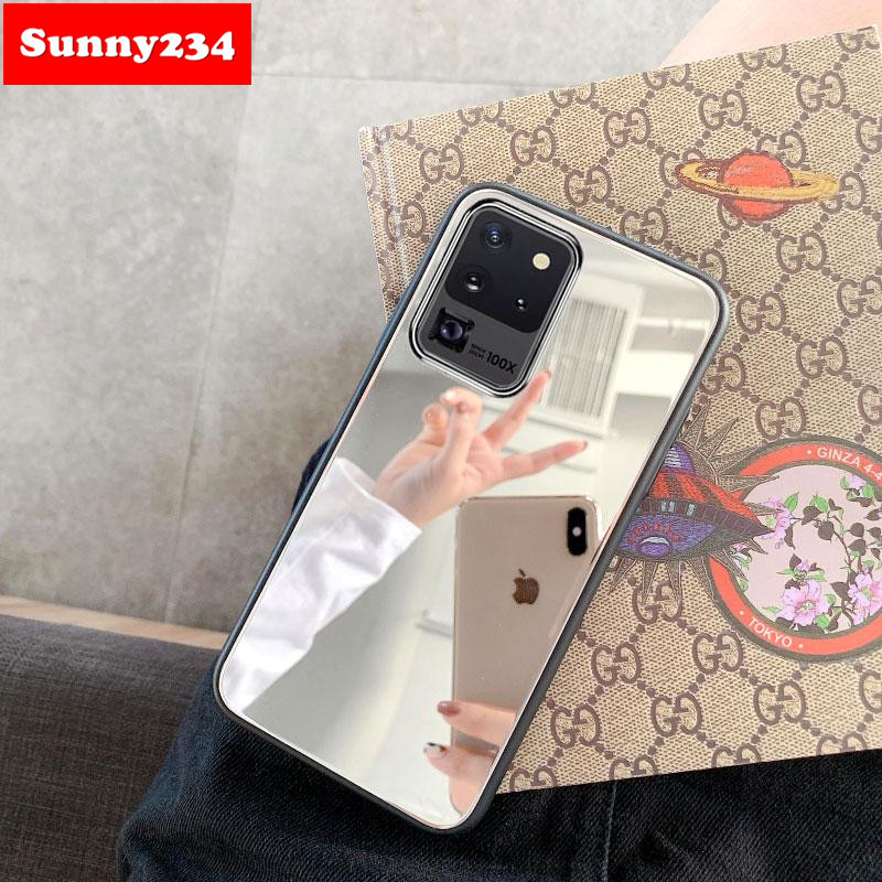 Ốp điện thoại tráng gương cho Samsung A21S A31 Note 20 Ultra A30S A50S A70S S20 Plus S20 Ultar A5 A7 2017 A5 A8 2018 A6 Plus A6 + 2018