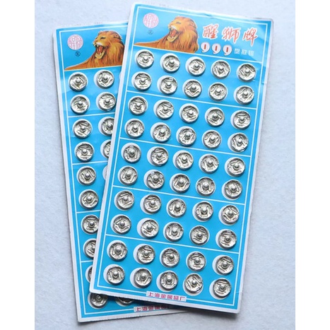 Vỉ cúc bấm khuy áo size nhỏ 8mm và size to 12mm