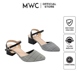 Giày MWC 3958 - Giày Cao gót Đế Vuông 5cm, Giày Cao Gót Mũi Nhọn Thanh Lịch