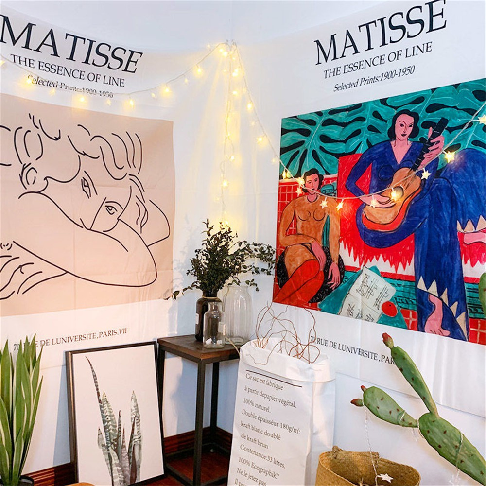 Thảm Treo Tường Trang Trí In Hình Nhân Vật Trừu Tượng