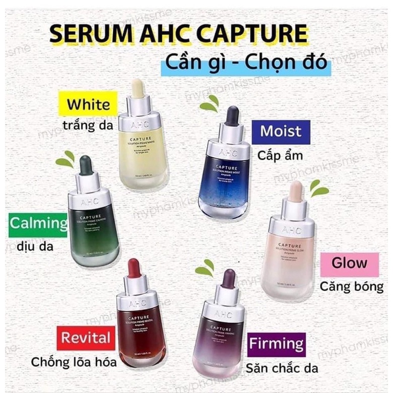 serum + kem dương AHC capture