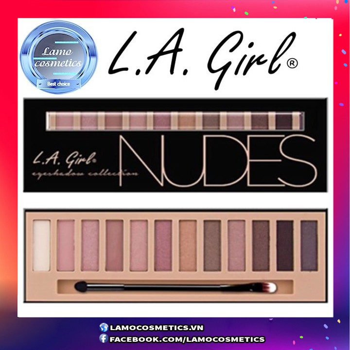 Bảng Phấn mắt LA Girl Nudes Eyeshadow Collection USA Chính Hãng 100%