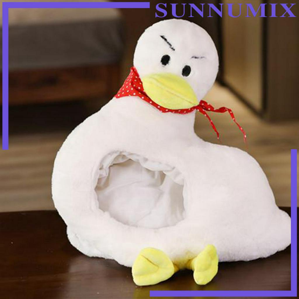 Mũ Trùm Đầu Hình Chú Vịt Nhồi Bông Mềm Mại Vui Nhộn Thời Trang Mùa Đông Cho Người Lớn Và Trẻ Em