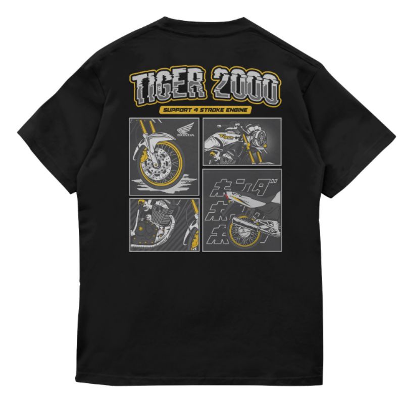 Tiger 2000 Miếng Dán Áo Sơ Mi Đi Xe Máy Hình Hổ Màu Cà Phê Và Nhãn Dán