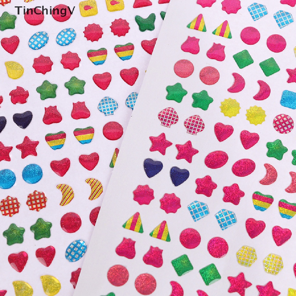 Set 2 Tấm Sticker Đính Đá Lấp Lánh Trang Trí Móng Tay Nghệ Thuật