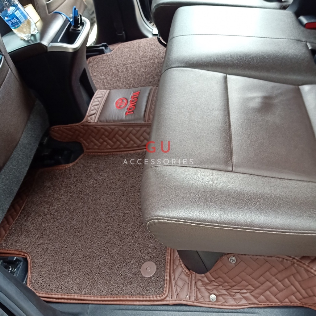 Thảm lót sàn ô tô TOYOTA Avanza Fortuner Innova Rush chất liệu da cao cấp thiết kế sang trọng cho xe 7 CHỖ GU