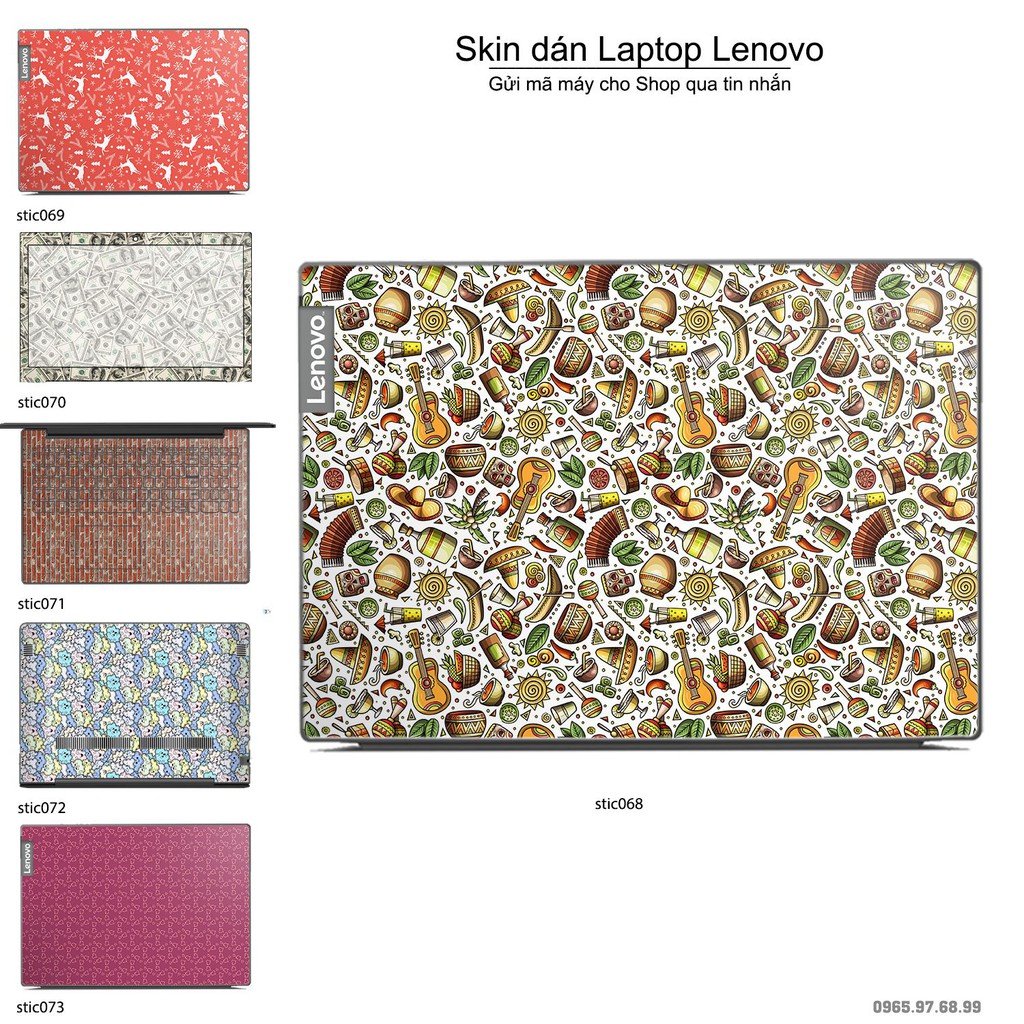 Skin dán Laptop Lenovo in hình Hoa văn sticker _nhiều mẫu 12 (inbox mã máy cho Shop)