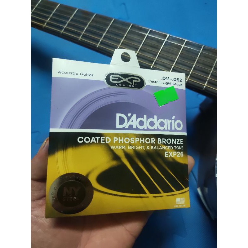 [Mã LIFE20KALL giảm 10% đơn 50K] Dây đàn guitar ACOUSTIC Daddario EXP26 [kèm quà tặng] TYTYmusic