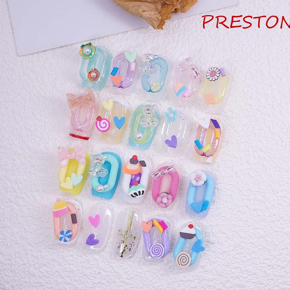 Phụ Kiện Trang Trí Móng Tay Trong Suốt Hình Gấu Dễ Thương DIY