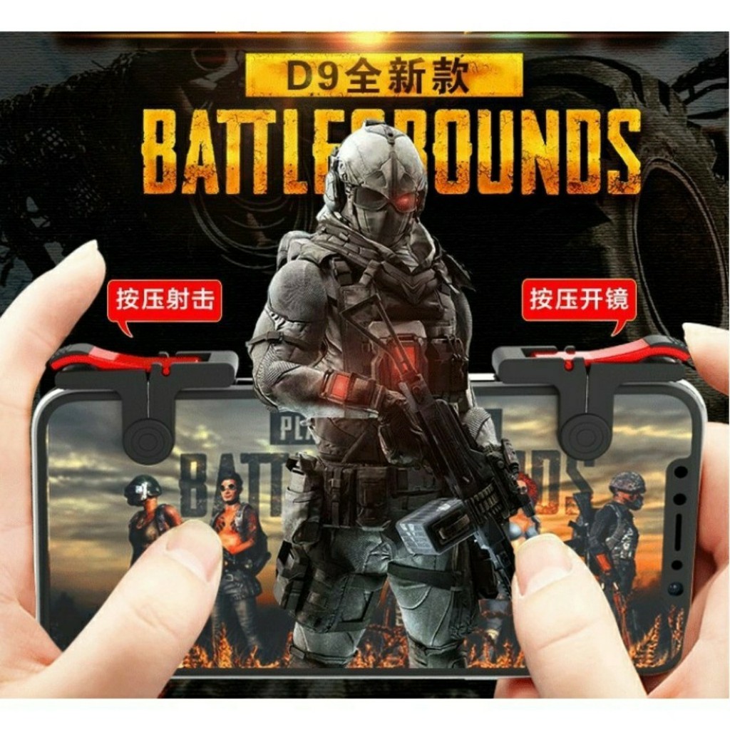 Bộ 2 nút D9 chơi game PUBG Mobile , Liên quân Mobile, Rules of Survival, Free fire