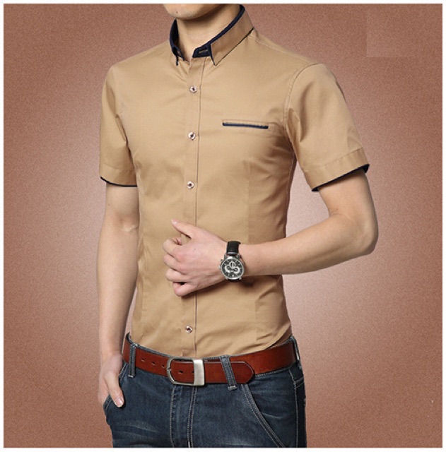 Áo sơ mi nam tay ngắn cổ bẻ bao đẹp size m l xl 2xl | BigBuy360 - bigbuy360.vn