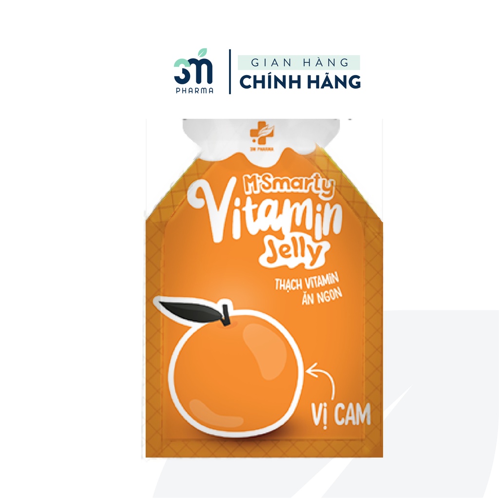 Hộp 24 Gói - Thạch Trái Cây Bổ Sung Vitamin Jelly M'smarty - Tốt Cho Sức Khỏe - Hỗ Trợ Trẻ Ăn Ngon