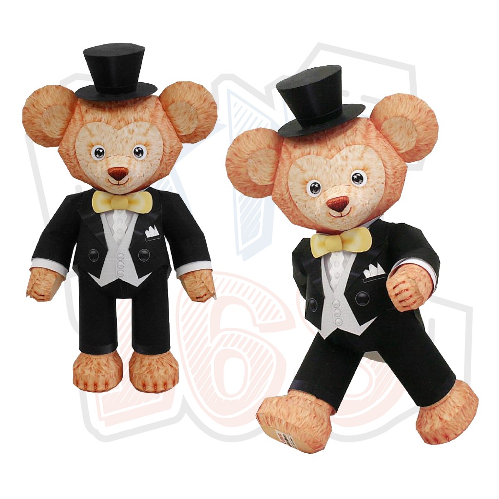 Mô hình giấy Lễ hội cưới búp bê chibi cute Wedding Bear