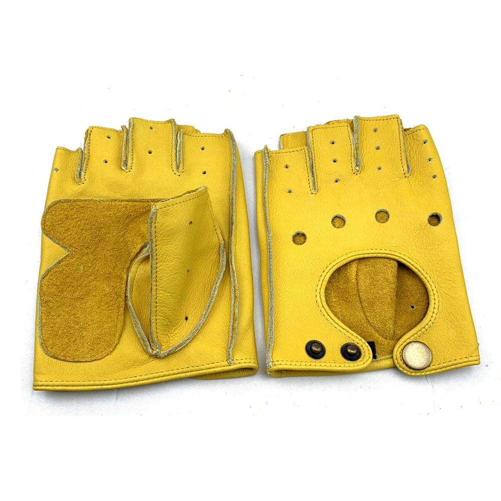 Găng Tay Da 4 Lỗ Cụt Ngón Sành Điệu