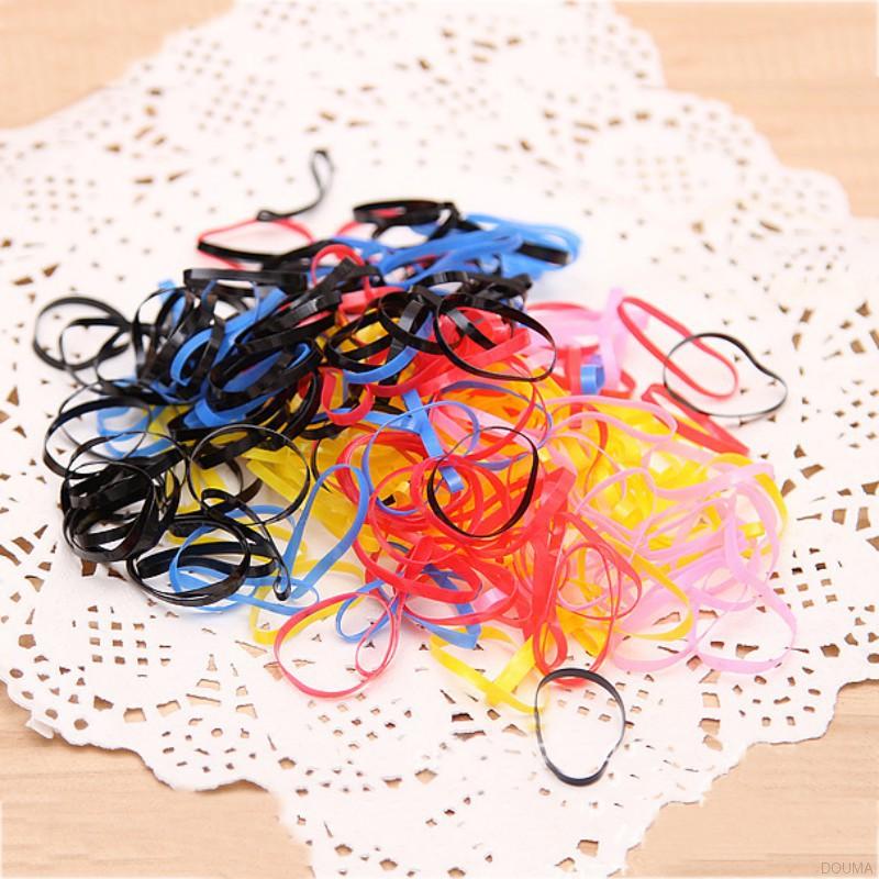 Bộ 220 Dây Thun Buộc Tóc Nhiều Màu Sắc Phong Cách Hàn Quốc