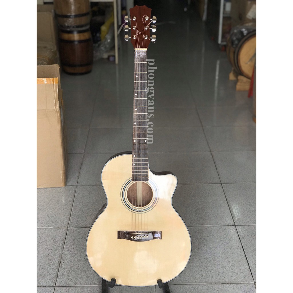 [TẶNG KÈM BAO +PHÍM] Đàn guitar acoustic gỗ hồng đào có ty tặng kèm bao và phím gảy