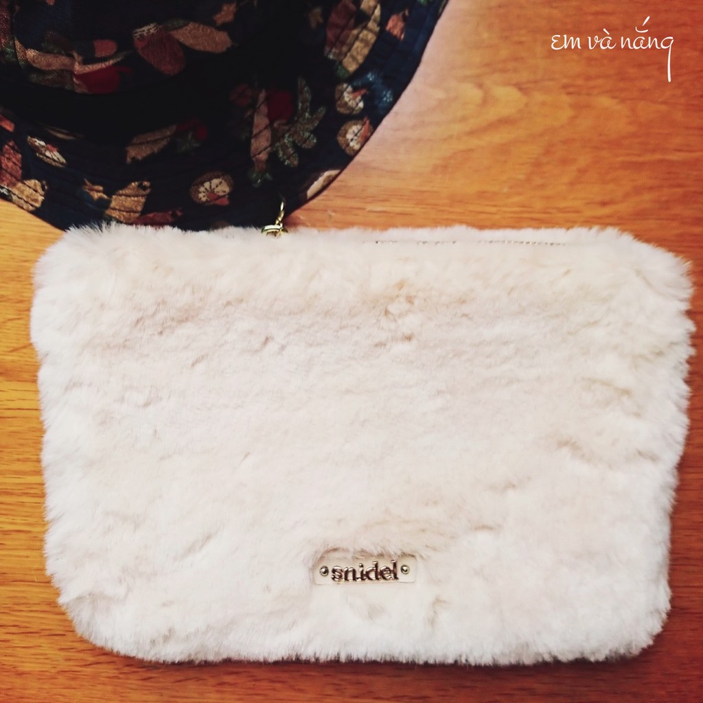 Clutch vintage Nhật hồng phấn hiệu Snidel mới 90% - Em và nắng
