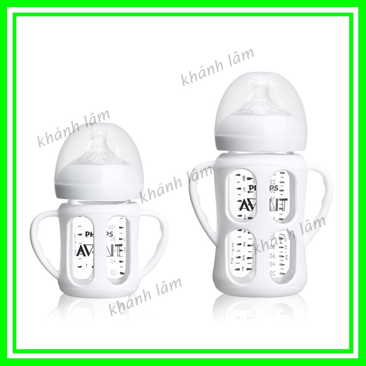 Bọc Bình Bữa Avent Natural Cổ Rộng Chất Liệu Silicone Chống Nóng, Chống Rơi Vỡ, Có Tay Cầm TC09