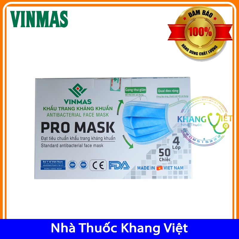 Hộp 50c Khẩu Trang Y Tế 4 Lớp