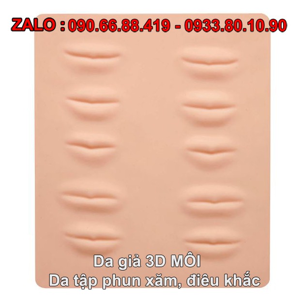 Da giả 3D Môi - tập phun xăm, điêu khắc