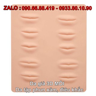 (2 miếng) Da giả 3D Môi - tập phun xăm, điêu khắc